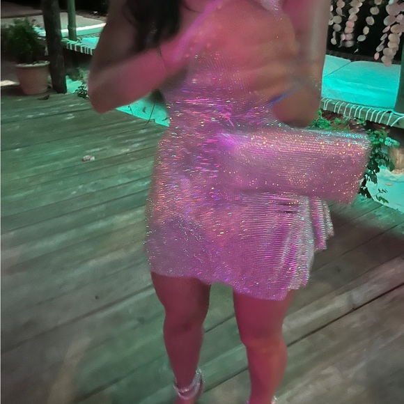 RARE Balenciaga rhinestone crystal diamond stud hourglass chain crossbody purse - Picture 4 of 17